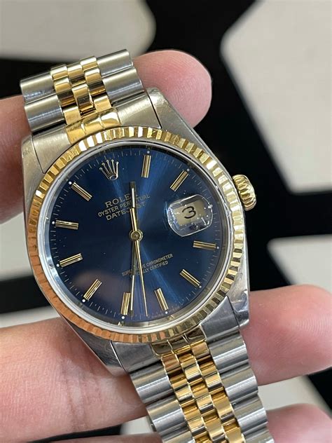 rolex datejust 16233 blue face jubilee band|rolex datejust 41mm jubilee bracelet.